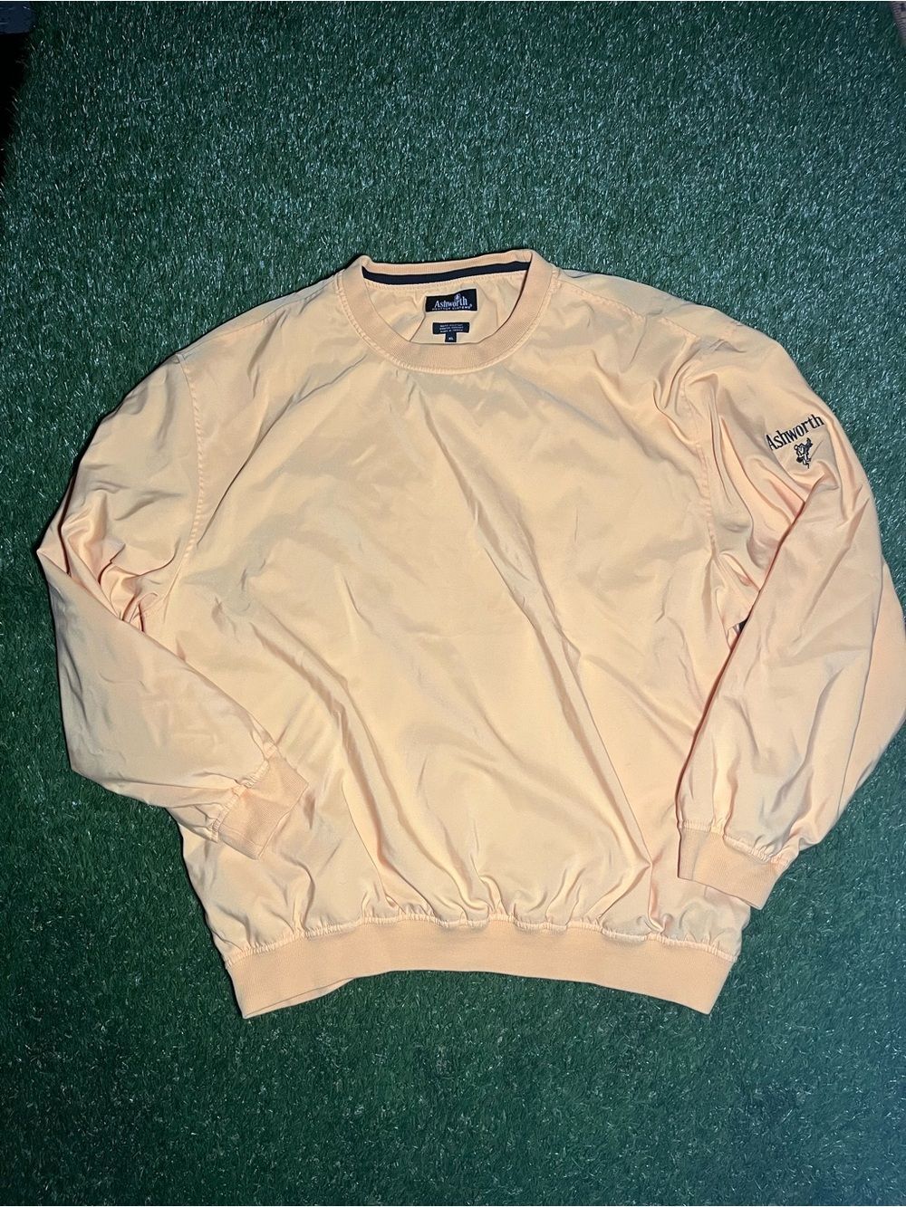 Ashworth Men's XL Peach Crewneck Pullover Sweater